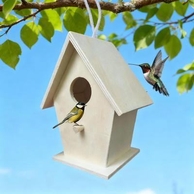 Multisell Products Hub Wooden Bird Nest, Bird Feeder, Mini Wooden Birdhouse, Garden Hanging Birdhouse For Creative Yard Decoration Wooden Bird Nest, Bird Feeder, Mini Wooden Birdhouse, Garden Hanging Birdhouse For Creative Yard Decoration