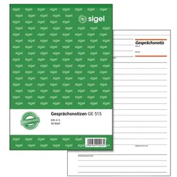 Sigel Formularvordrucke »Gesprächsnotiz« GE515 weiß, 14.8x21 cm