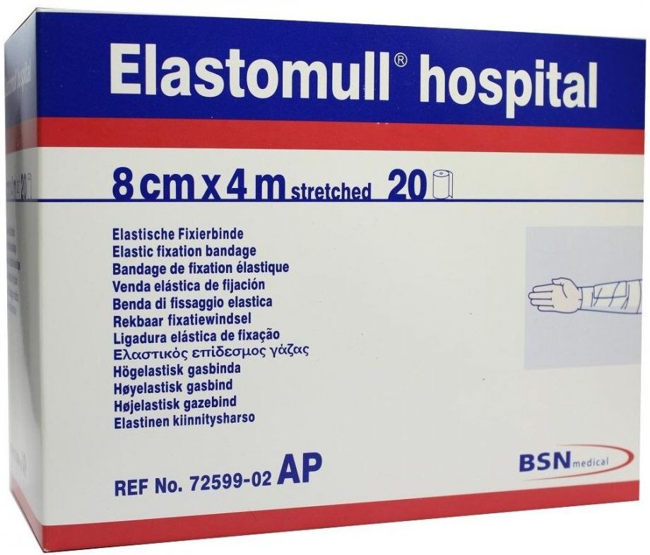 Elastomull hospital 8 cmx4 m elastisch Fixierb.weiss