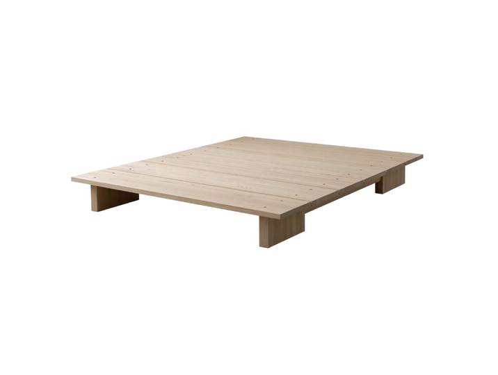 Lit en pin massif 166.5x200 Verni