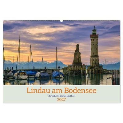 Lindau am Bodensee - Zwischen Himmel und See (Wandkalender 2027 DIN A2 quer), CALVENDO Monatskalender