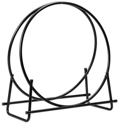 Costway 30-Inch Tubular Steel Log Hoop Firewood Storage Rack