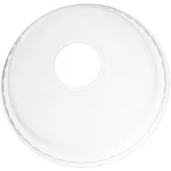 DayBays 500 Stk. Dom Deckel mit Loch für Smoothie Becher Shakebecher Ø95mm transparent RPET