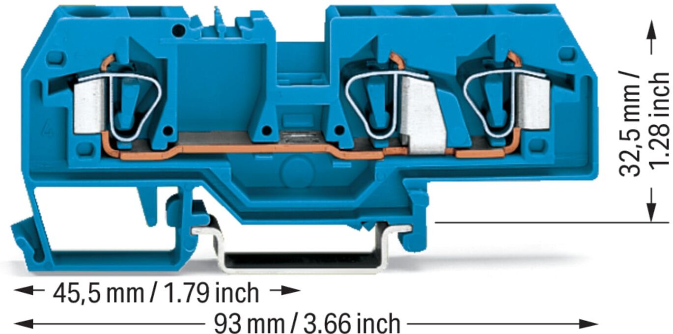 WAGO Durchgangsklemme 282-684 blau 0,2-6 mm²)