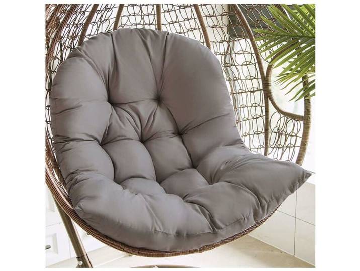 Coussin de chaise rotin gris 80x120 cm pour balançoire panier intérieur/extérieur .