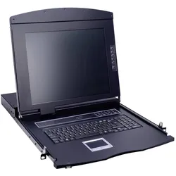 Value KVM-Konsole - USB - Französisch - 43 cm (17"), KVM Switch, Schwarz