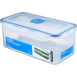 LocknLock Frischhaltedose HPL848, aus Kunststoff, 3,4 Liter, mit Abtropfgitter, transparent, luftdicht