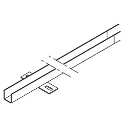 Edelstahlbodenschiene für Normstahl Seitensektionaltor SST, Rohling (ohne Ausstanzungen und Bohrungen, 36 x 34 x 36mm) Länge: 3000mm