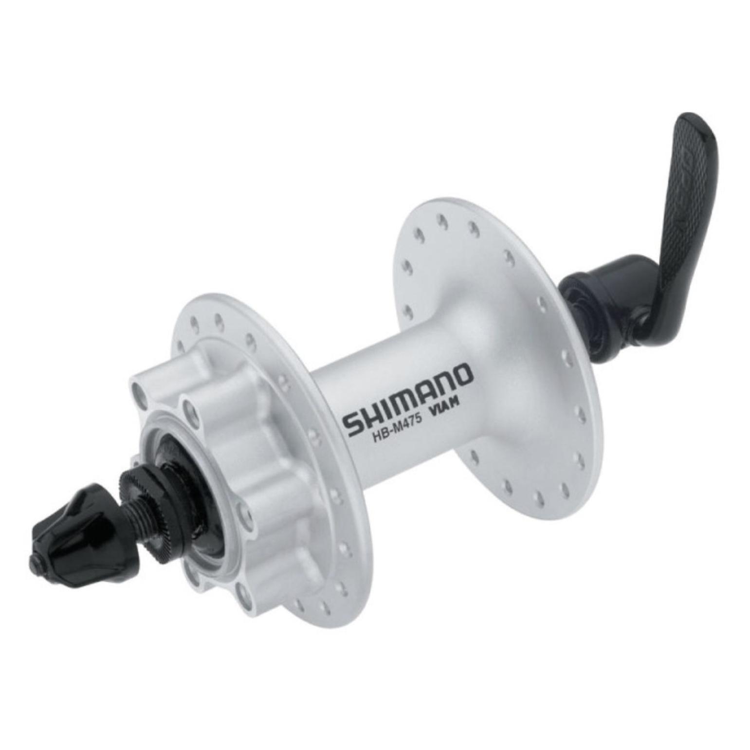 Shimano Vorderradnabe DEORE HB-M475 100 mm 32-Loch QR 6-Loch silber (Scheibenbremse 6-Loch) (34583306)