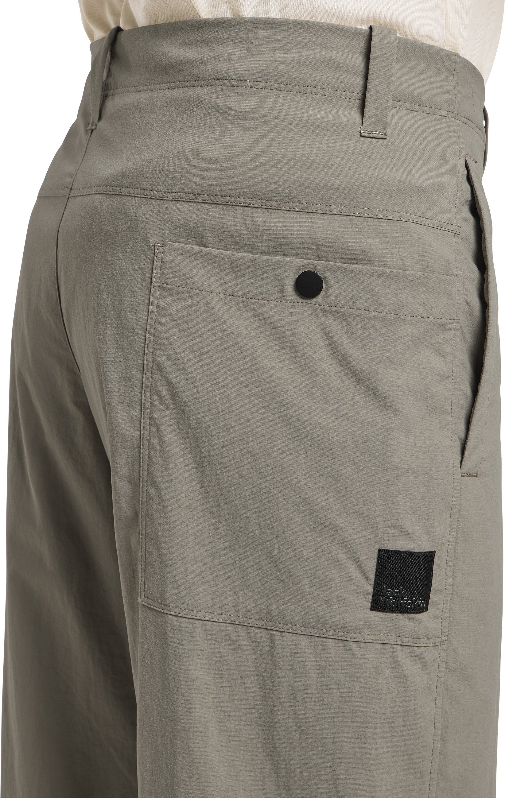 Outdoorhose JACK WOLFSKIN "DESERT PANTS M", Herren, Gr. 50, Normalgrössen, grau (stone), Obermaterial: 95% Polyamid, 5% sonstige Fasern, Hosen Outdoorhose stone 50, Normalgrössen