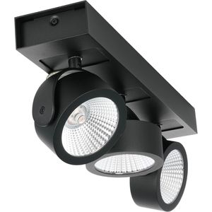 SLV Deckenstrahler Kalu, schwarz mit LED, 3-flammig, dreh- und schwenkbar, warmweiß