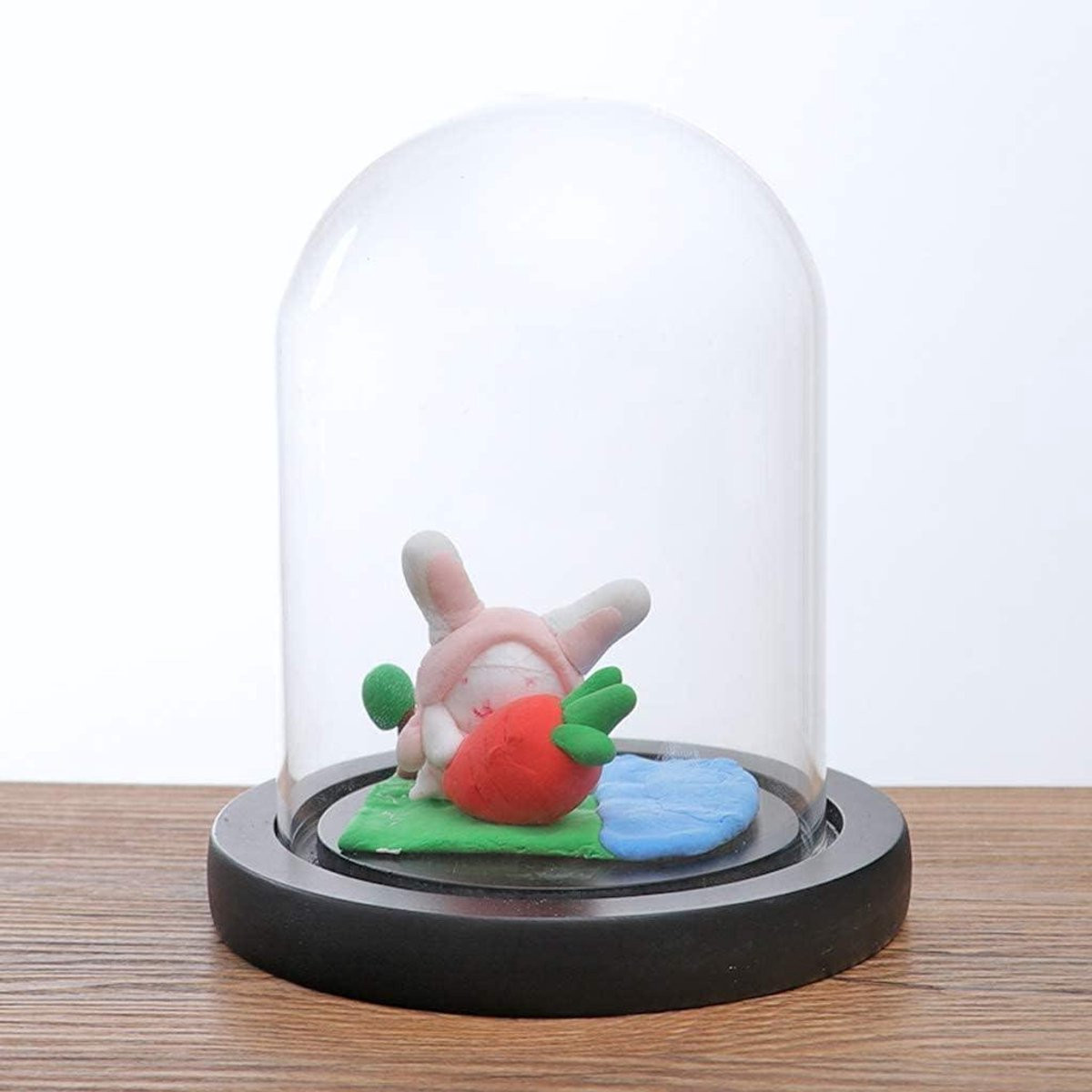 Glazen Display Koepel Decoratieve Cloche Transparant - B: 12 cm, H: 22 cm