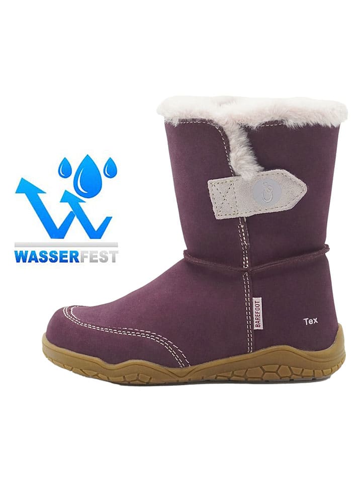 lamino Leder-Barfuß-Boots in Lila - 27