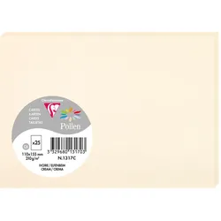 Clairefontaine Karte Pollen C6 210g VE=25 Stück elfenbein