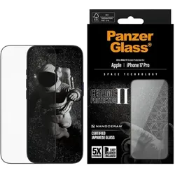 PanzerGlass Ceramic II (1 Stk., Apple iPhone 17 Pro, Apple iPhone 18 Pro), Smartphone Schutzfolie, Transparent