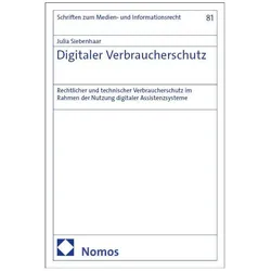 Digitaler Verbraucherschutz, Fachbücher von Julia Siebenhaar