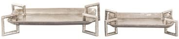 Elk Home Juniper Polished Silver Metal 21 Inch Wide Tray