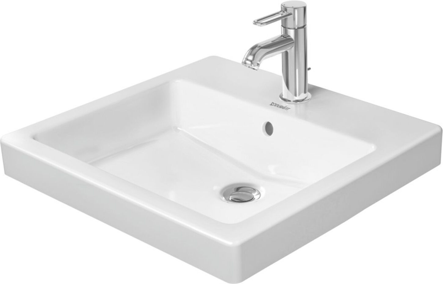 Duravit Einbauwaschtisch Vero 50x46,5cm, we, EB v ob, m HL, ÜL, HLB (0315500000)