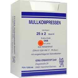Mullkompressen Bw 12Fach Steril 5cmx5cm 50 ST