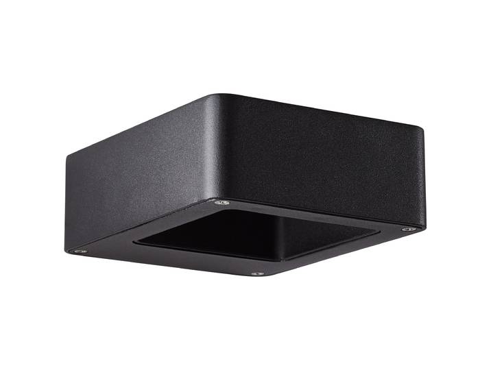 BRILLIANT LED Außenwandleuchte Golda moderne und dekotrative Outdoorleuchte schwarz 14,5x12cm 1x 7W LED integriert 660 lm 3.000 K IP54