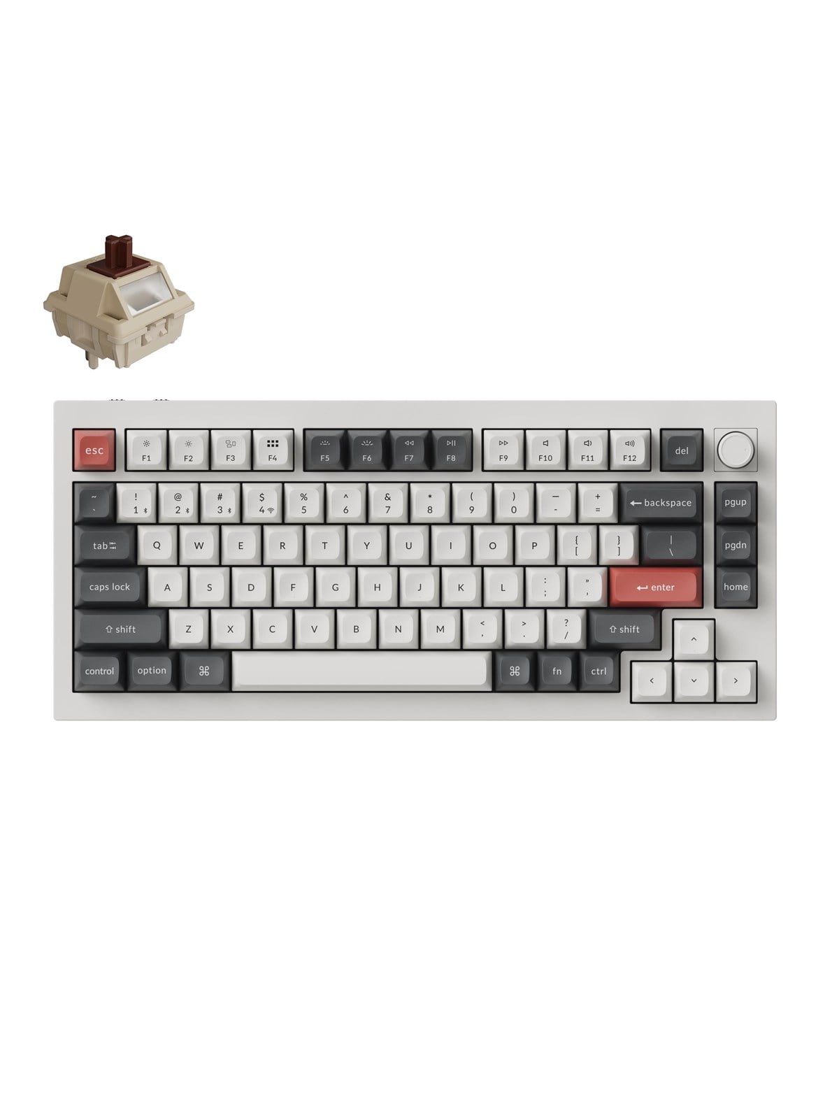 Keychron Q1 Ultra 75% 8K Wireless Tri-Mode - Gaming Tastatur - 75% (compact TKL - Alice) - Englisch (US) - Weiss