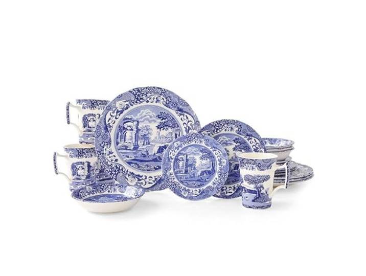 Spode Italienisches Geschirrset, Blau, 20-teilig