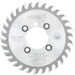 Format4 Felder Kreissägeblatt für Bohrkopfbestückung 120x5x35 Z30/WZ links