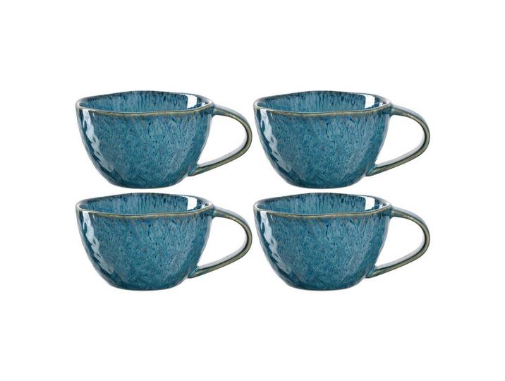 Leonardo Tassenset Matera, Blau, Keramik, 4-teilig, 290 ml, 13.2x6x10.4 cm, Geschirr, Tassen, Tassen Sets