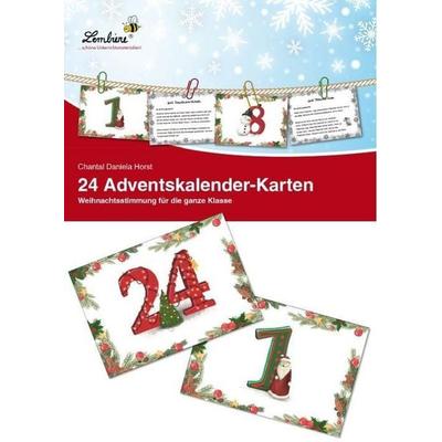 Horst, C: 24 Adventskalender-Karten (KS), Taschenbuch von Chantal Daniela Horst, Lernbiene Verlag GmbH, 978-3-7468-0462-0