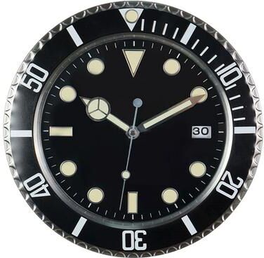 Uplift Picks Modern Minimalist Metal Wall Clock With Luminous Silent Quartz Design black 12 Inches