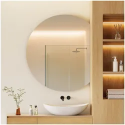 Emke, Spiegel, Asymmetrischer Wandspiegel 100 × 83 cm, horizontal/vertikal montierbar (100 x 83 cm)