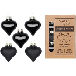 8 Glasherzen 4cm Christbaumschmuck Weihnachtskugeln Weihnachtsbaumschmuck