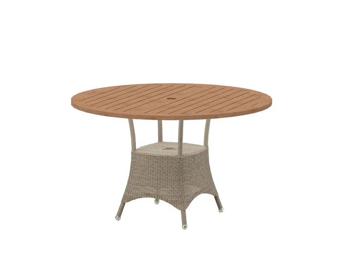 Cane-line Table à manger Lansing Ø120 cm Teak-weave taupe