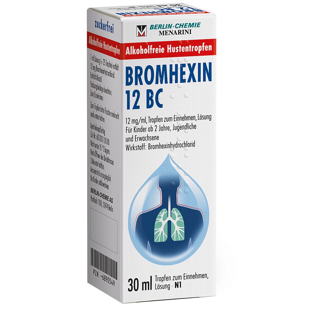 Bromhexin 12 BC Tropfen zum Einnehmen 30 ml