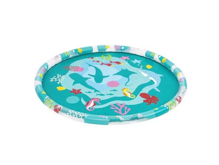 Bestway Sprinkler Splash Pad, Kids Outdoor Tuin Kinderbadje, Marine-Life Ocean Print Splash Pad Sprinkler, Leeftijd 2+