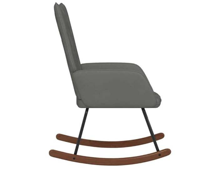 TOP 2026  Fauteuil berçante - 1 PLACE - MODERNE - Gris foncé Velours - 61x78x98 cm FF291