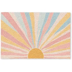 FUSSMATTE Illustration - Sonne - Pastellfarben Sauberlaufmatte 120x80 cm