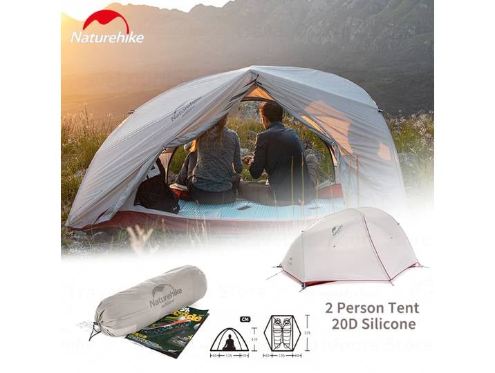Tente Naturehike Star River pour 2 personnes, 20D, ultralégère, imperméable, double couche, 3 saisons, camping, randonnée, pêche, voyage en plein air
