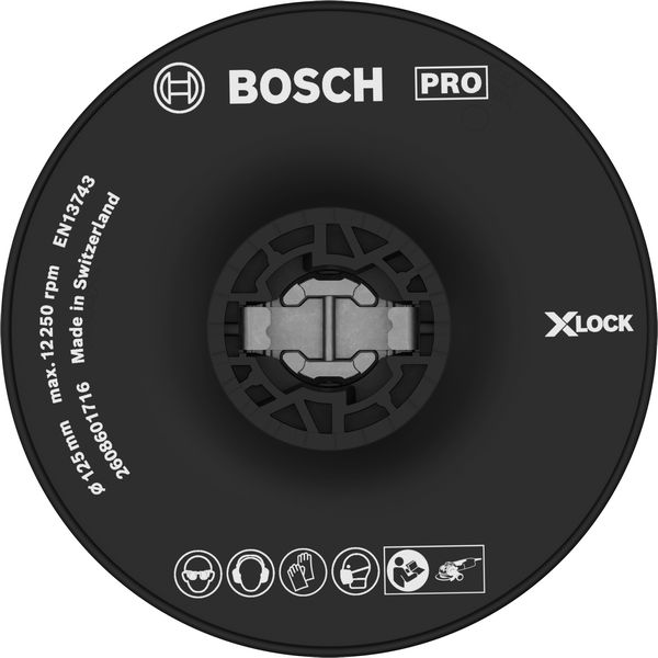 Bosch PRO Backing Pad X-Lock, hart, 125 mm, hart 2608601716