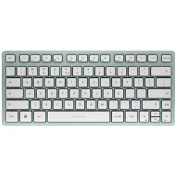 Cherry KW 7100 Mini (US, Kabellos), Tastatur, Grün
