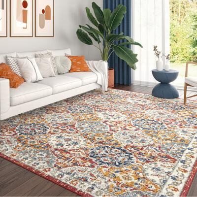 Alise Rugs Chesney Bohemian & Eclectic Floral Indoor Area Rug