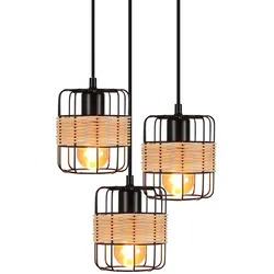PENDELLEUCHTE Rattan 25/25/135 cm