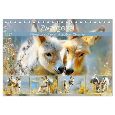 Zwergesel. Kleine Langohren mit großem Charme (Tischkalender 2027 DIN A5 quer), CALVENDO Monatskalender