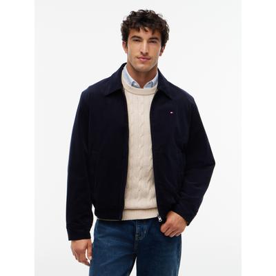 Wendejacke TOMMY HILFIGER "REVERSIBLE CORDUROY IVY", Herren, Gr. S, blau (navy blau), Jacken, zweifarbig, normale Passform