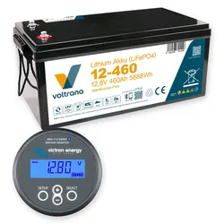 Voltrana Monitoring-Set 12,8V 460Ah Lithium LiFePO4 Batterie mit Victron BMV-712 Smart