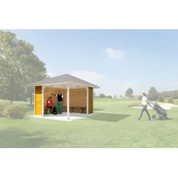 Weka Sitzgelegenheit/Wände für Gartenoase 651 Gr. 2 bzw. 3 (380 x 380 cm)