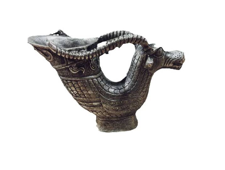 Bouteille tête de mouton sculptée en Relief en argent tibétain, tasse, Collection folklorique chinoise, articles de bar décoratifs art ethnique fabriqués à la main