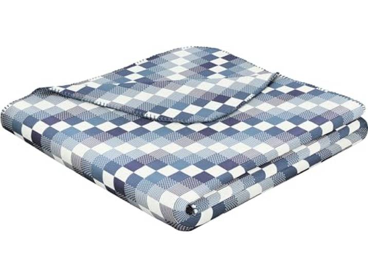 biederlack Wohndecke Stairway Baumwollmischung blau Größe 150x200 cm, 512000