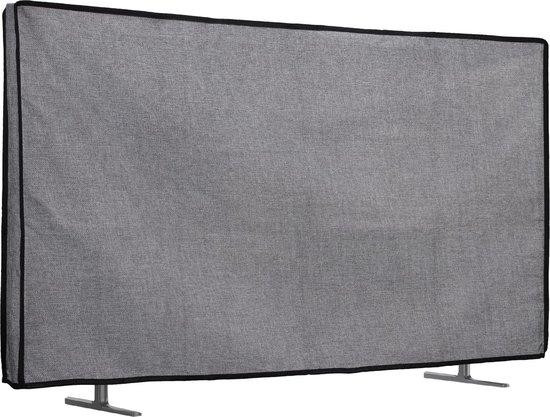 Unyqoos TV-beschermhoes van linnen voor 55 inch televisies, donkergrijs