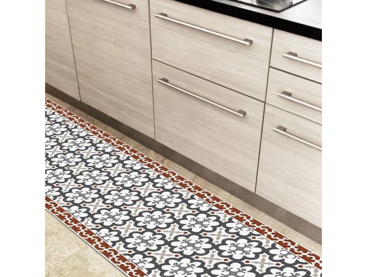 Tapis antidérapant - vinyle - int./ext. - multicolore - 120x200cm